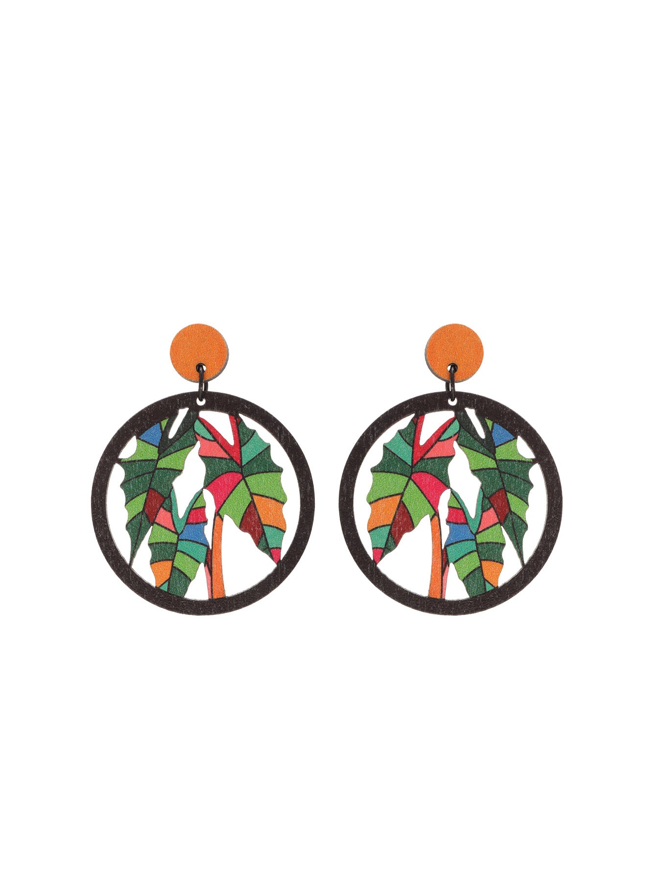 Wholesale Coconut Tree Flower Bird Hollow Round Personalized Fashion Earrings